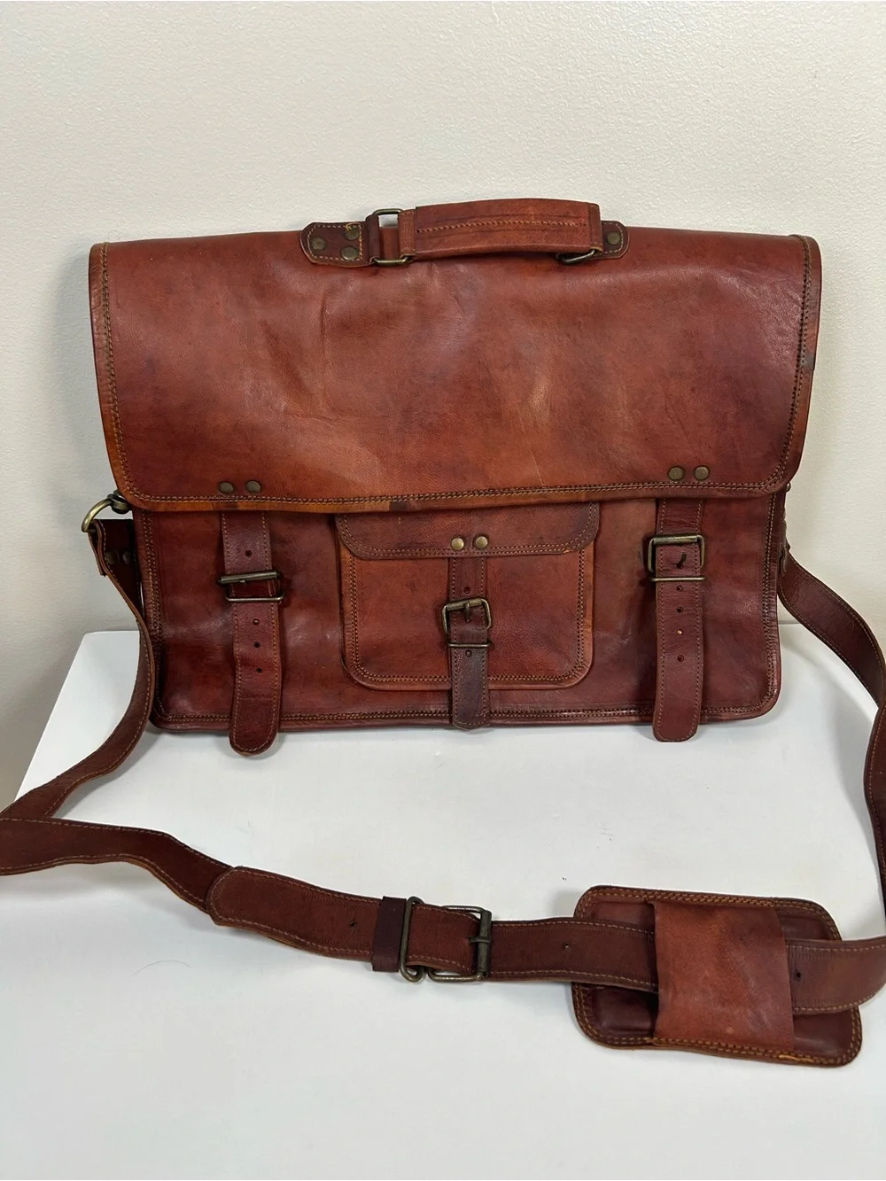 Komal’s Passion Genuine Leather Messenger Bag Briefcase Satchel Laptop Travel